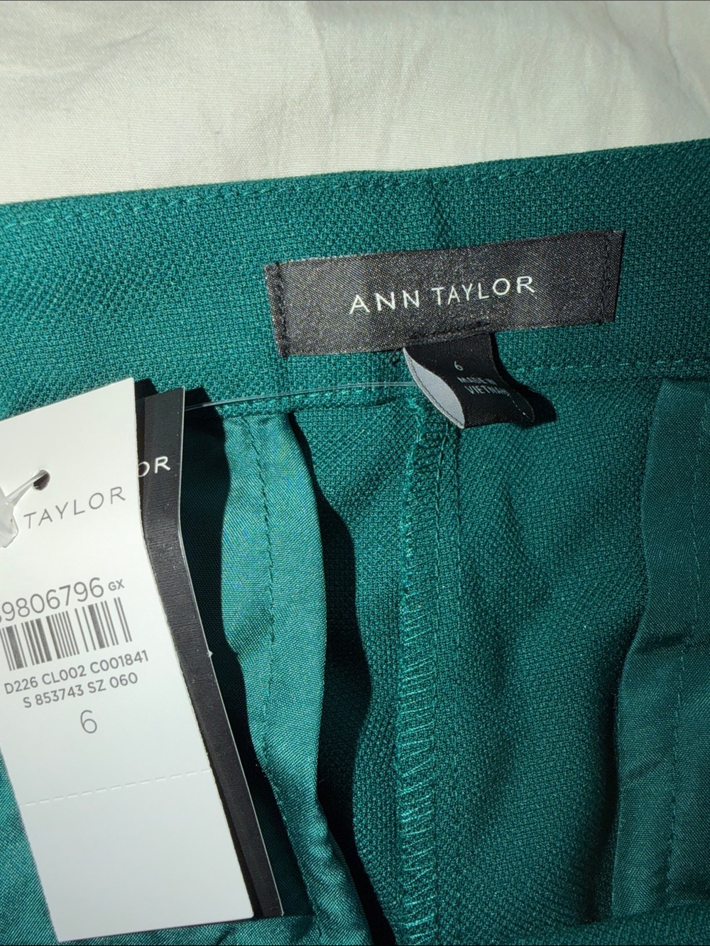 Ann Taylor Green Natalie Ankle Trouser Pants size 6 NWT - Picture 6 of 10